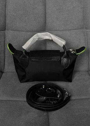 Сумка longchamp le pliage mini чорна 2