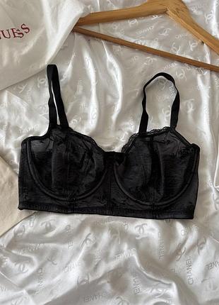 Ліф ліфчик чорний мереживний бюстгальтер ivory rose lingerie