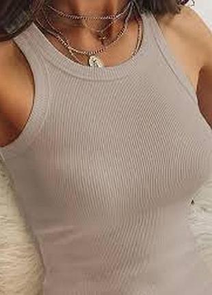Майка в рубчик l\xl