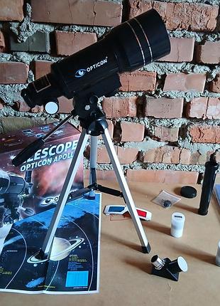Набір для досліджень opticon apollo 70/300 150x телескоп зі штативом