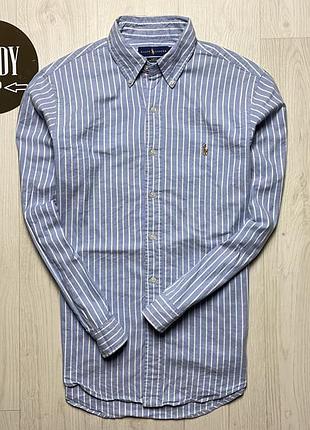 Мужская стильная рубашка polo ralph lauren stretch oxford, размер m