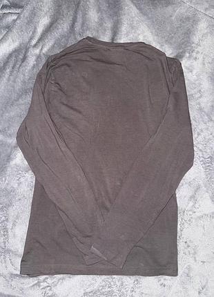 Лодочный чеовидный хлопковый лонгслив h&amp;m 4