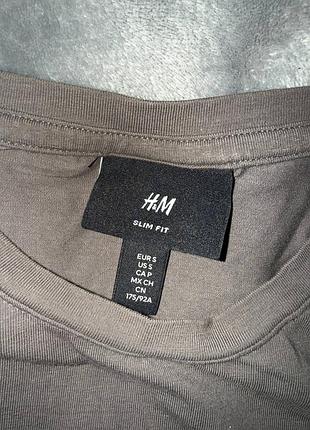Лодочный чеовидный хлопковый лонгслив h&amp;m 7