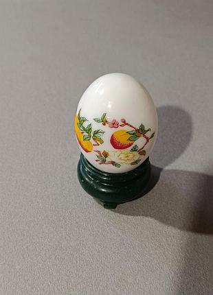 Вінтажний флакон для парфумів у формі яйця із серії oriental egg, «peach orchard»/ персиковий сад, avon, 1970 рр.