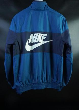 Куртка чоловіча nike sportswear big logo fill bomber jacket full zip fleece синя s