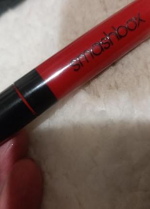 Блиск для губ smashbox рідка помада, червоний,стійка лакова помада