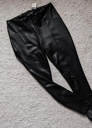Фирменные кожаные утеплённые лосины primark р.xl/xxl