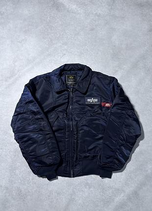 Бомбер alpha industries cwu 45 синій