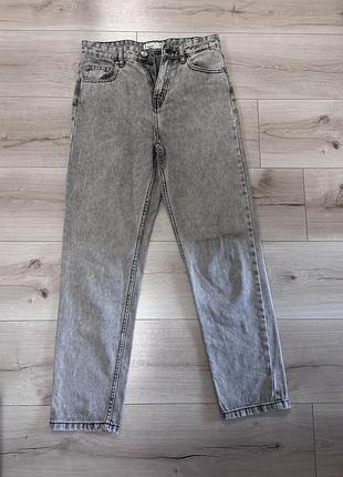 Джинси жіночі сірі вкорочені mom fit sinsay