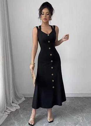 Сукня жіноча міді shein xs чорна