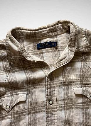 Фланелева рубашка в клітинку polo ralph lauren 3