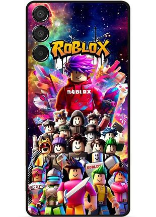 Силиконовый чехол бампер для samsung m15 с картинкой roblox роблокс