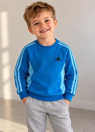 Дитячий світшот утеплений adidas 3–4 роки 104 см, флісова кофта для хлопчика