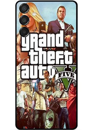 Чехол силиконовый бампер для samsung m15 с рисунком гта gta