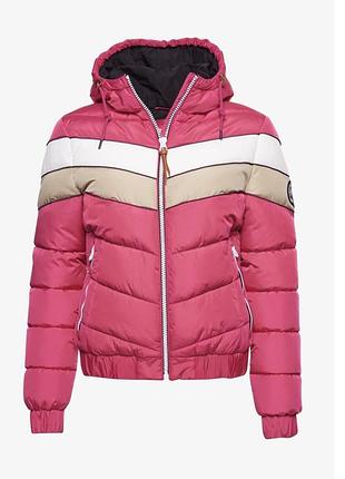 Куртка жіноча superdry рожева, біла, бежева, розмір 16