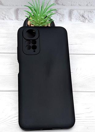 Уценка !!! чехол silicone cover xiaomi redmi note 11 / redmi note 11s бампер с микрофиброй черный уценка !!!