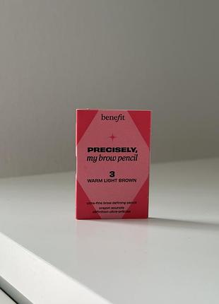 Олівець для брів benefit precisely my brow pencil 3 warm light brown