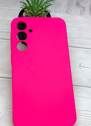 Уценка !!! чехол silicone cover для samsung galaxy a55 5g/ a556 бампер с микрофиброй розовый уценка !!!