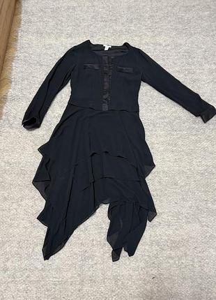 Довга жіноча сукня h&m чорна з довгим рукавом