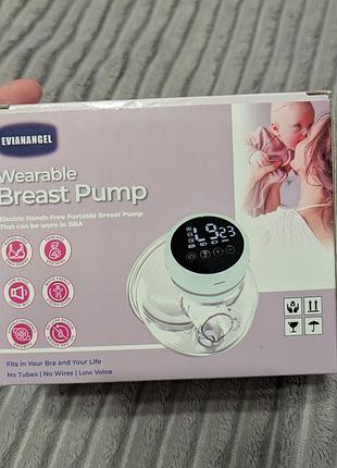 Молоковідсмоктувач акумуляторний бездротовий breast pump model 1 відсмоктувач молока потужний портативний електричний зціджувач 9 режимів 3 рівні