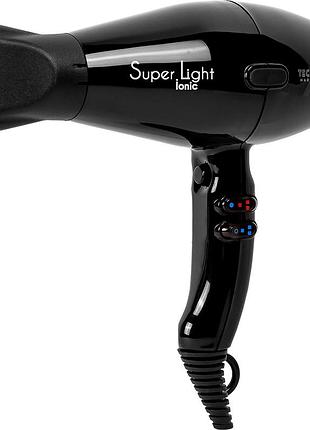 Фен професійний для волосся чорний super light ionic, 2000 w tecnodry