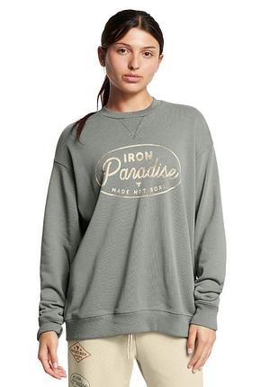 Свитшот оверсайз удлиненный графитовый унисекс under armour