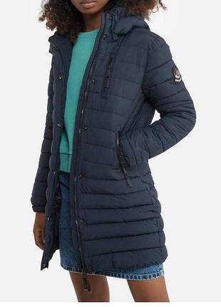 Подовжена зимова куртка пуховик superdry womens fuji hooded puffer coat, оригінал