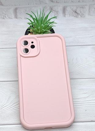Уцінка !!! чохол shock case для apple iphone 11 бампер силіконовий колір світло-рожевий уцінка !!!