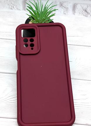 Уценка !!! чехол shock case для телефона xiaomi redmi note 12 pro 4g бампер силиконовый бордовый уценка !!!