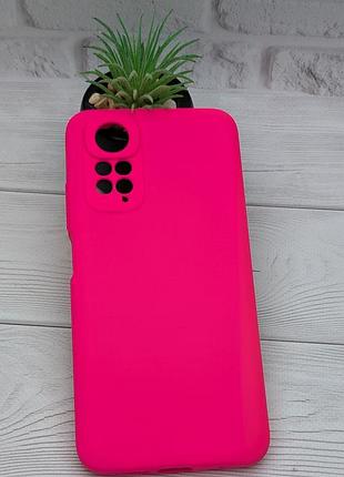 Уцінка !!! чохол silicone cover xiaomi redmi note 11 / redmi note 11s бампер із мікрофіброю рожевий уцнка !!!