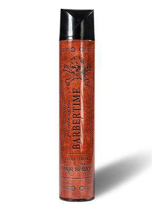 Спрей для укладання волосся barbertime hair spray extra strong hold 400 мл — для чоловічого укладання волосся й барбершопу