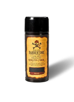 Пудра для волос barbertime hair building fiber black 21 г — для мужской укладки волос и барбершопа