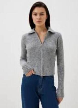Короткий серый кардиган на молнии f&amp;f6916 eur 44