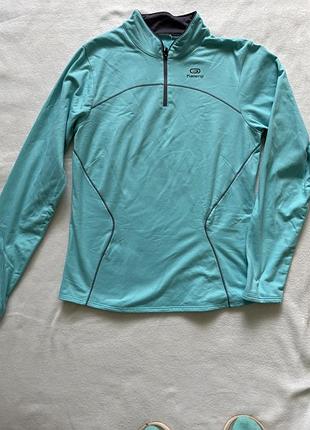 Спортивний світшот термокофта kalenji decathlon з короткою блискавкою