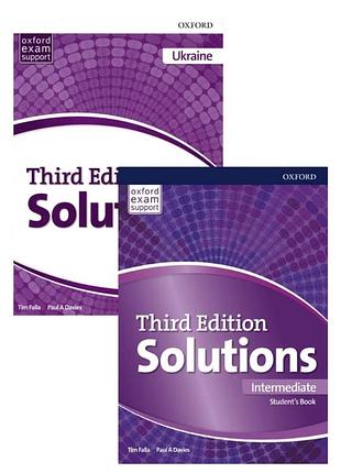 Підручники англійська мова oxford solutions third edition intermediate student’s book + workbook