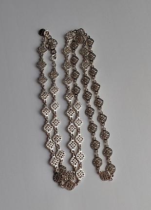 Длинное серебристое ажурное ожерелье, devon от бренда stella and dot