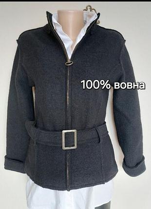 Красивый черный шерстяной жакет,пиджак, куртка
