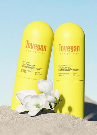 Спрей для обличчя tovegan yellow uv sun protect mist spf50+ pa++++ 60 мл