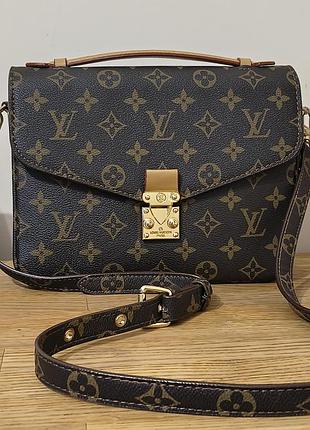 Сумка для жінок louis vuitton monogram pochette metis коричнева