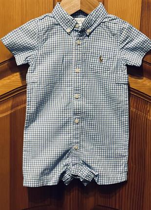 Ромпер-поло, человечек 100% хлопок ralph lauren p.9м