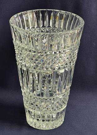 Велика кришталева ваза кубок bohemia (чехословаччина), 28.3 см