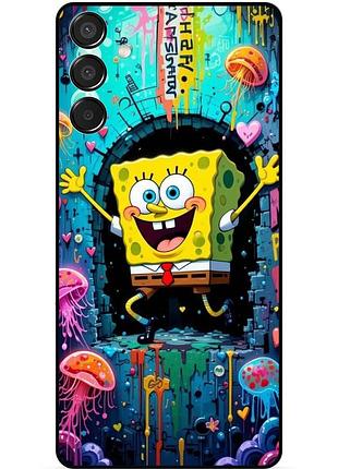 Силіконовий чохол бампер для samsung m15 з картинкою sponge bob губка боб