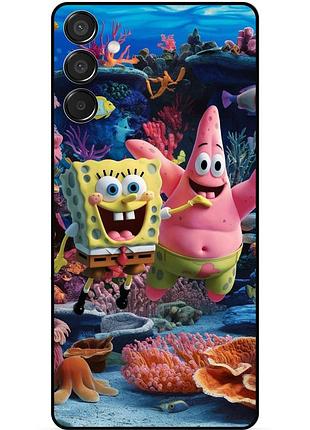 Силіконовий бампер чохол для samsung m15 з малюнком sponge bob губка боб