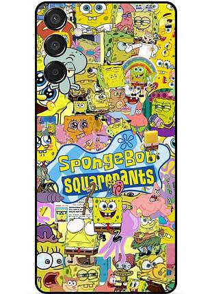 Силіконовий чохол бампер для samsung m15 з малюнком sponge bob губка боб
