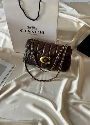 Сумка coach шоколадная
