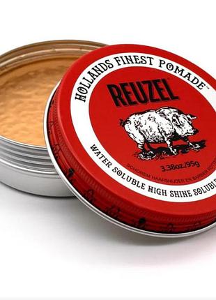 Помада для укладання волосся reuzel red water soluble high sheen 95 г