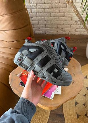 Чоловічі кросівки nike air more uptempo low grey black