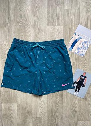 Чоловічі бірюзові спортивні шорти від nike розмір m оригінал