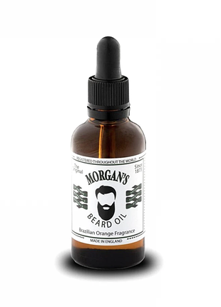 Олія для бороди morgans beard oil 50 мл (brazilian orange fragrance) — для догляду за бородою та вусами