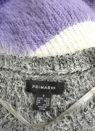 Пухнастий светер primark у смужку 4